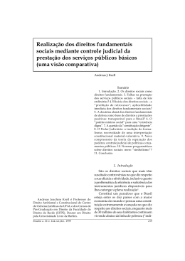 Realiza&ccedil;&atilde;o dos direitos fundamentais sociais mediante controle