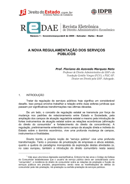 a nova regulamenta&ccedil;&atilde;o dos servi&ccedil;os p&uacute;blicos