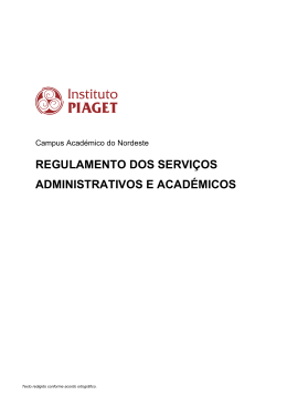 regulamento dos serviços administrativos e académicos