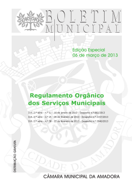 regulamento org&acirc;nico dos servi&ccedil;os municipais
