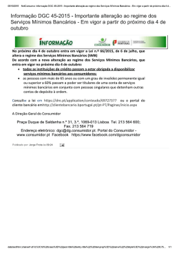 Importante alteração ao regime dos Serviços Mínimos Bancários