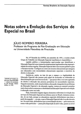 Notas sobre a Evolução dos Serviços de