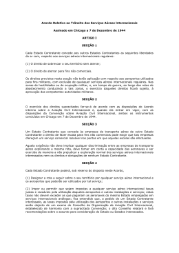 Acordo Relativo ao Trânsito dos Serviços Aéreos lnternacionais