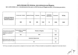 MAPA RESUMO DE PESSOAL DOS SERVI&Ccedil;OS DE REGISTO