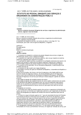 estatuto do pessoal dirigente dos servi&ccedil;os e organismos da
