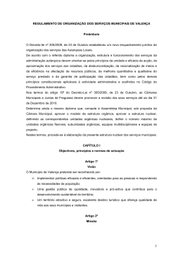 regulamento de organização dos serviços municipais de valença