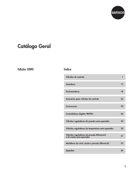 Catálogo Geral - SAMSON CONTROL