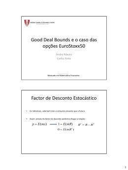Good Deal Bounds e o caso das op&ccedil;&otilde;es EuroStoxx50 Factor