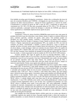 Determinantes da Volatilidade Impl&iacute;cita das Op&ccedil;&otilde;es de Juros
