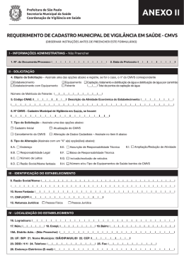Anexo II - Covisa Preenchimento Manual