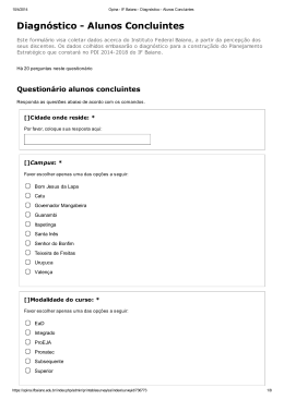 Diagn&oacute;stico - Alunos Concluintes - Eventos