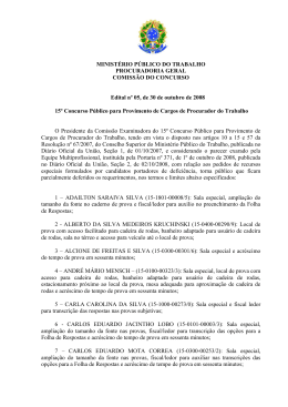 Edital n&ordm; 10, de 05 novembro de 2004