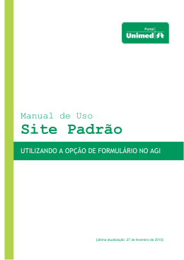 UTILIZANDO A OP&Ccedil;&Atilde;O DE FORMUL&Agrave;RIOS NO AGI: