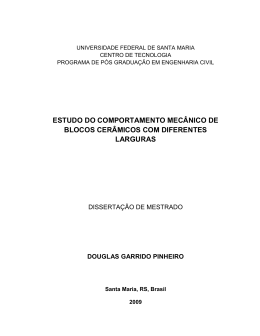 estudo do comportamento mecânico de blocos cerâmicos