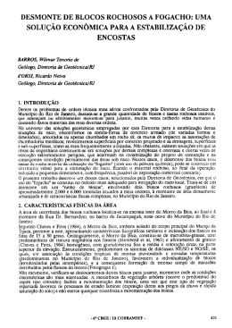 desmonte de blocos rochosos a fogacho: uma