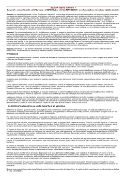 REVISTA &Acirc;MBITO JUR&Iacute;DICO &reg; Coopera? e concorr?ia entre a Uni