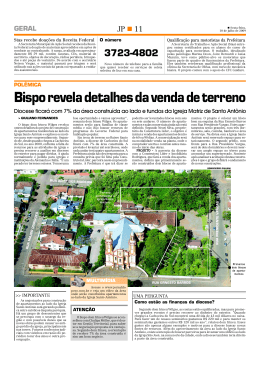 Bispo revela detalhes da venda de terreno