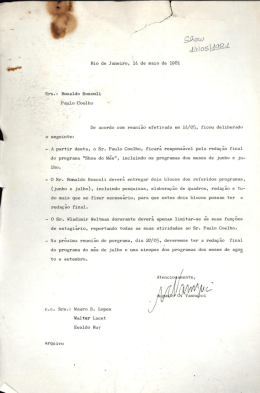 Acordo da Reuni&atilde;o