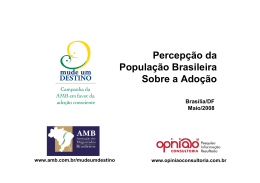 Percepção da população brasileira sobre a adoção