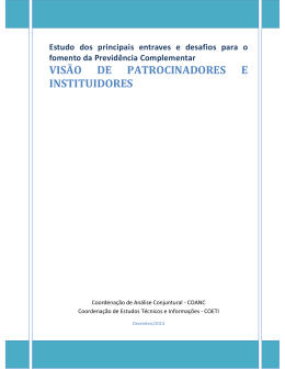 Estudo dos Principais entraves e desafios para o fomento da