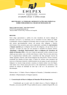 IDENTIDADE E ALTERIDADE: REPRESENTA&Ccedil;&Otilde;ES DOS