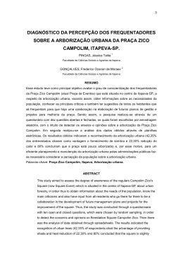 diagn&oacute;stico da percep&ccedil;&atilde;o dos frequentadores sobre