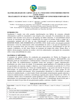 RASTREABILIDADE DE CARNES: QUAL &Eacute; A VIS&Atilde;O DOS