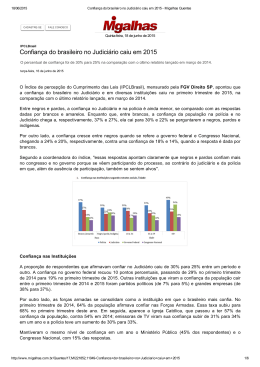 Confian&ccedil;a do brasileiro no Judici&aacute;rio caiu em 2015 - ANOREG-PR