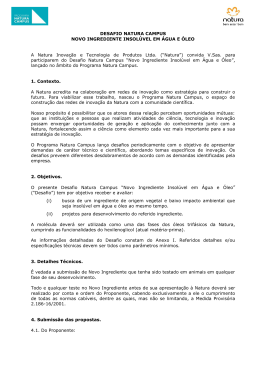 DESAFIO NATURA CAMPUS NOVO INGREDIENTE - Inscreva-se