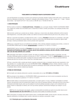 &ldquo;REGULAMENTO DA PROMO&Ccedil;&Atilde;O DESAFIO CICATRICURE