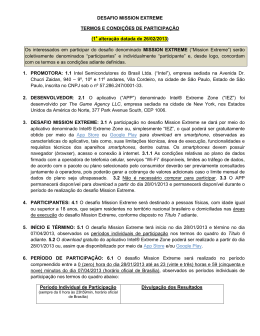Desafio Mission Extreme: Termos e Condi&ccedil;&otilde;es de Participa&ccedil;&atilde;o