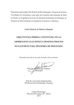 Arquitetura H&iacute;brida constitu&iacute;da pelas abordagens Lean