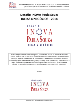 Desafio INOVA Paula Souza IDEIAS a NEG&Oacute;CIOS