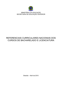 referenciais curriculares nacionais dos cursos de bacharelado e