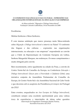 Intervenção do Embaixador Luís Fonseca, Secretário