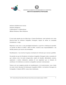 Discurso - Instituto Geogr&aacute;fico Portugu&ecirc;s