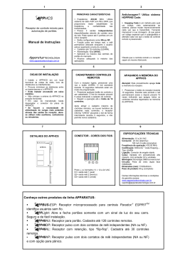 Para maiores detalhes veja manual.