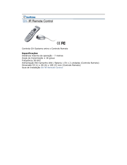 Controla GV-Systems entre o Controle Remoto