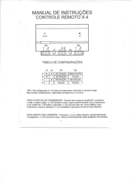 MANUAL DE INSTRUÇÕES coNTRoLE REMOTO x~4