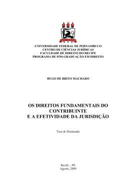 os direitos fundamentais do contribuinte e a efetividade da jurisdição