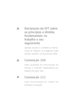 Declara&ccedil;&atilde;o da OIT sobre os princ&iacute;pios e direitos fundamentais no