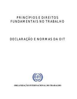 PRINCÍPIOS E DIREITOS FUNDAMENTAIS NO TRABALHO