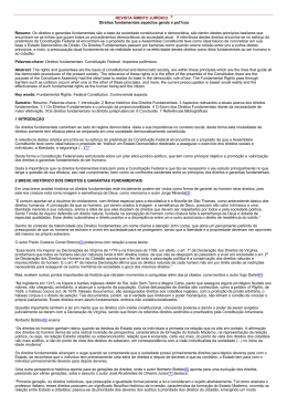 REVISTA &Acirc;MBITO JUR&Iacute;DICO &reg; Direitos fundamentais aspectos