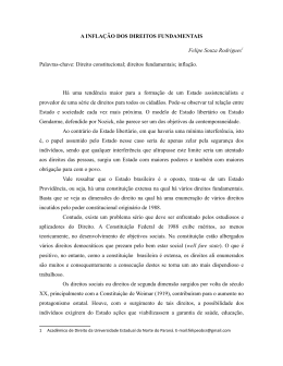 A INFLAÇÃO DOS DIREITOS FUNDAMENTAIS Felipe Souza