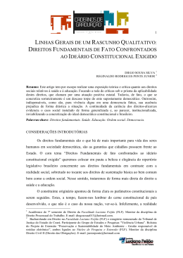 direitos fundamentais de fato confrontados ao ide&aacute;rio constitucional