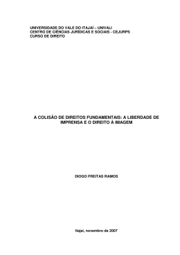 A COLIS&Atilde;O DE DIREITOS FUNDAMENTAIS: A