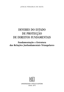 deveres do estado de protec&ccedil;&atilde;o de direitos fundamentais