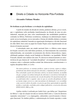 Direito &agrave; Cidade no Horizonte P&oacute;s-Fordista