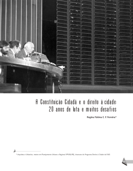 A Constitui&ccedil;&atilde;o Cidad&atilde; e o direito &agrave; cidade: 20