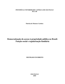 Fun&ccedil;&atilde;o social e regulariza&ccedil;&atilde;o fundi&aacute;ria